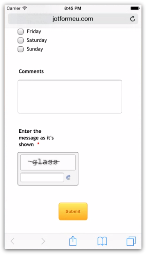 CAPTCHA doesnt display on mobile   there is a spinning wheel in its place in the captcha box Image 2 Screenshot 41