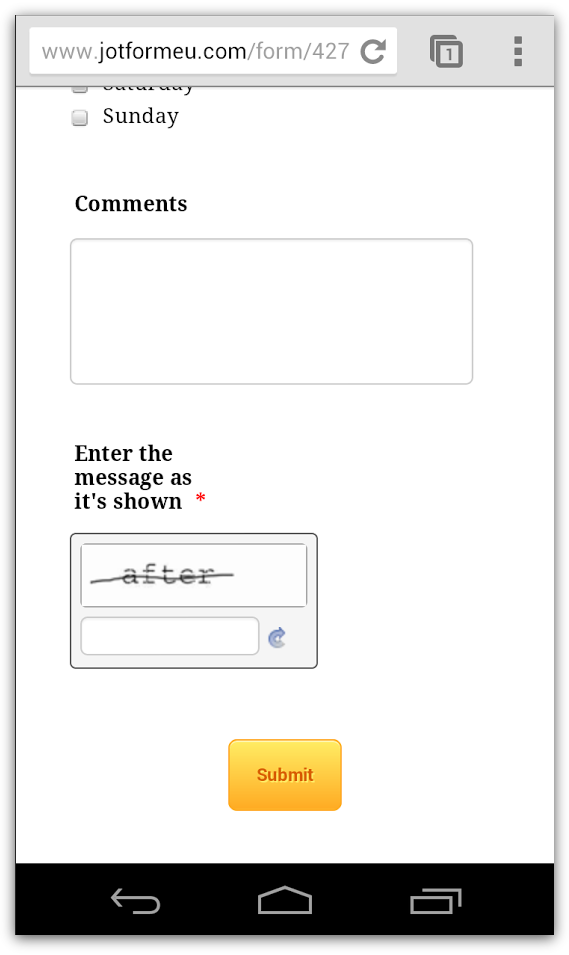 CAPTCHA doesnt display on mobile   there is a spinning wheel in its place in the captcha box Image 1 Screenshot 30