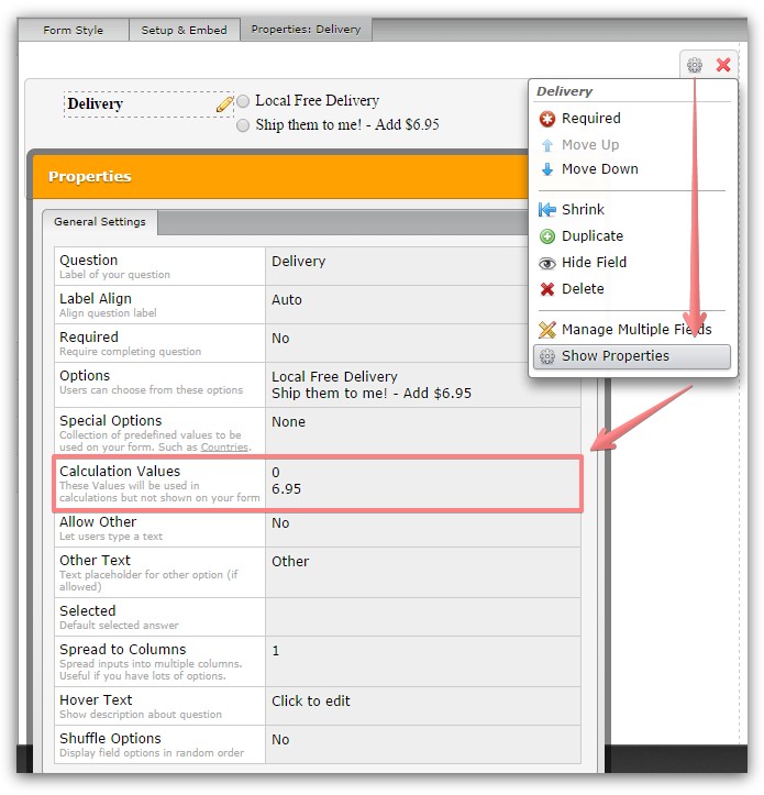 How to provide different payment and shipping options on the same form Image 1 Screenshot 50
