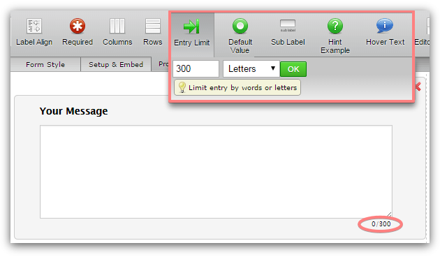 How to set an Entry Limit on a Text Area field Image 1 Screenshot 30