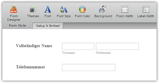 How to setup a form in German Image 2 Screenshot 41