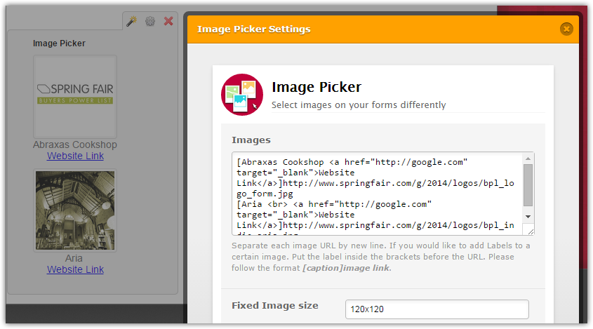 Add URL to Image Checkbox/Picker widget Image 1 Screenshot 20