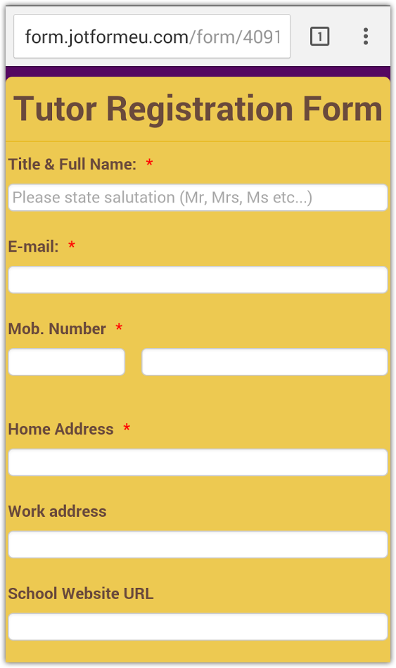 Submit button of form is not visible in mobile devices Screenshot 30