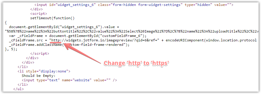 Widgets are not showing on HTTPS pages when using secure form source code Image 1 Screenshot 20