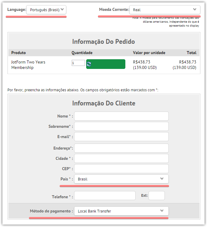 Pagamanto em real brasileiro / Making a subscription without Credit Card Image 1 Screenshot 20