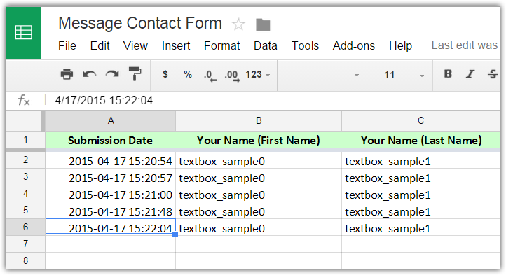 Submission date includes apostrophe before the date start in Google Spreadsheet Image 1 Screenshot 20