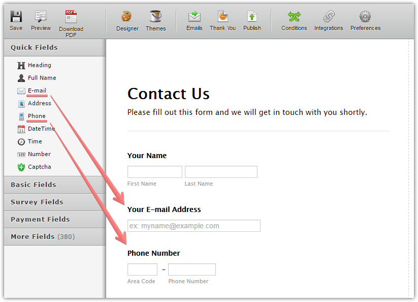 When the customer completes the form how do they input their information in order for us to reach them? Image 1 Screenshot 20