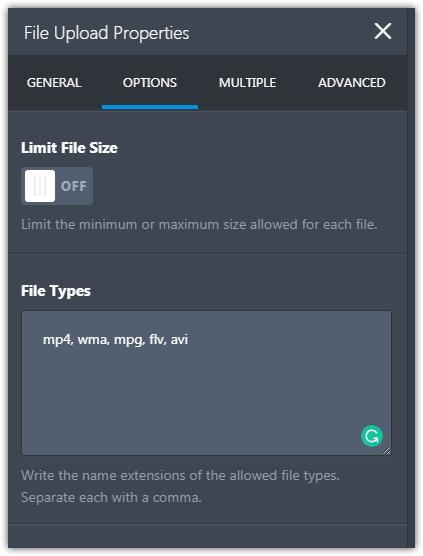 Form is not allowing movies to be uploaded Image 1 Screenshot 20