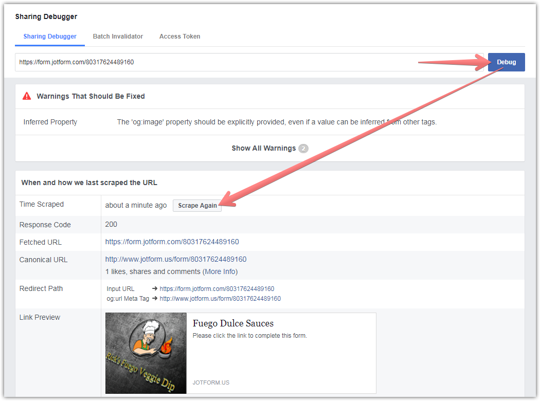 Facebook Form Link Share: How to change title and image of shared form Image 1 Screenshot 30