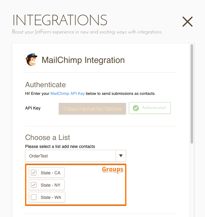 [MailChimp Integration] Can we allow users to select the Groups they are interested in? Image 1 Screenshot 20