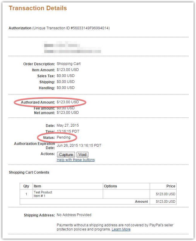 PayPal Express payments are registered as authorization payments instead of instant payments Image 2 Screenshot 51