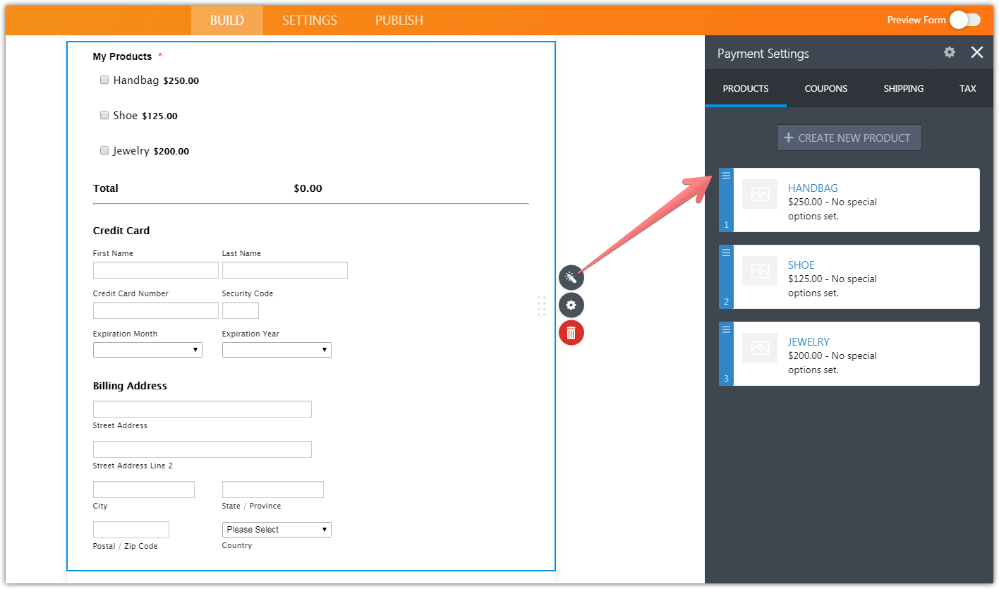 Managing form products outside of form builder Image 1 Screenshot 20