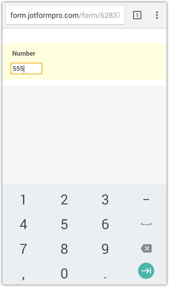 Showing numeric keyboard for inputs on mobile Image 1 Screenshot 30