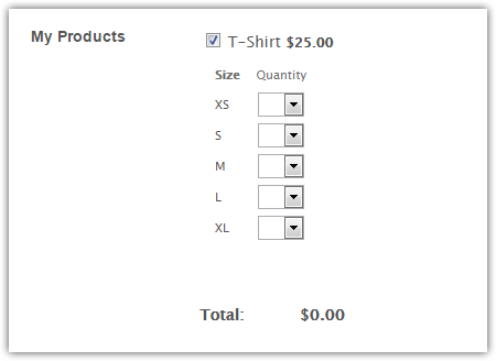 Payment Form: Ordering multiple shirts of different sizes Image 3 Screenshot 72
