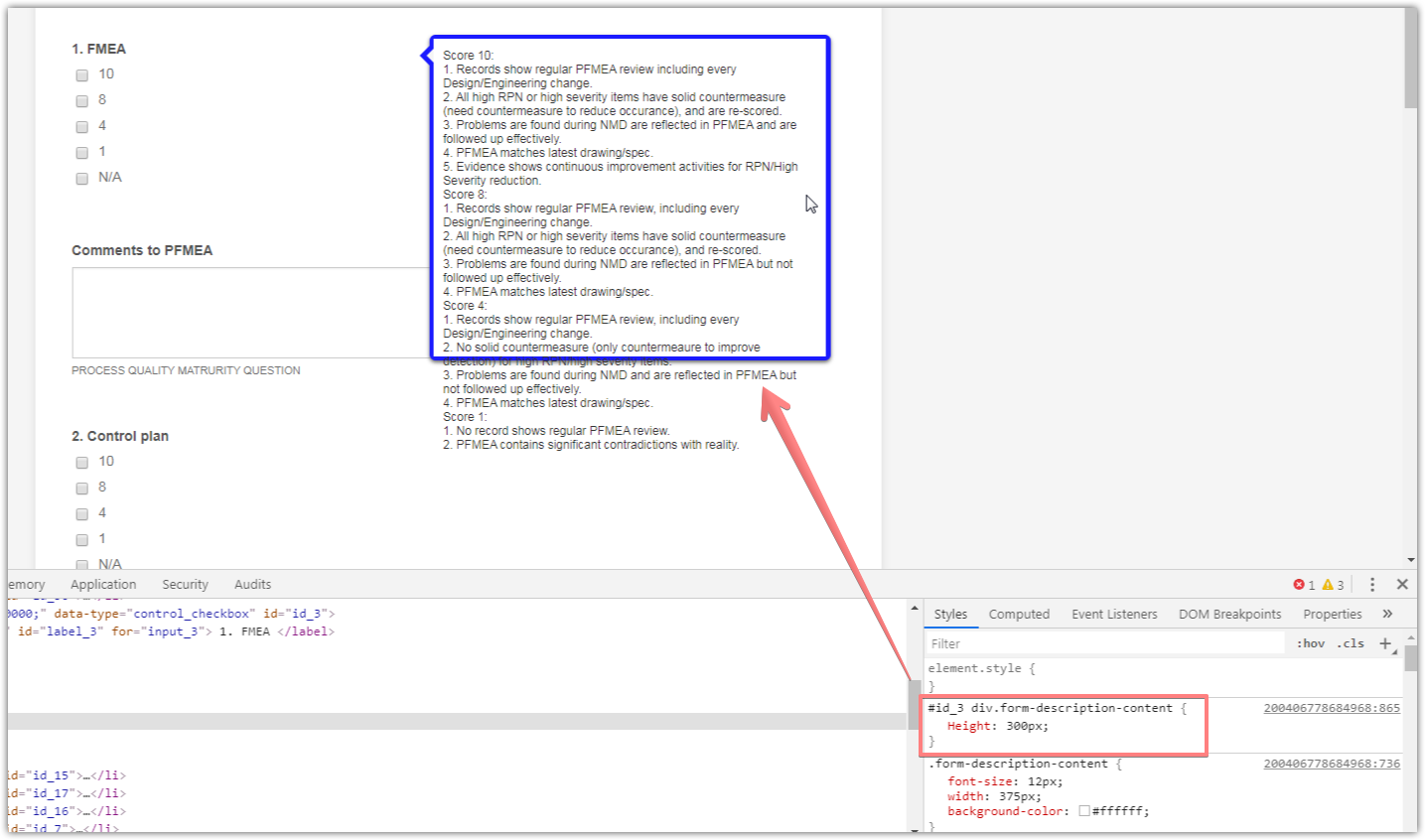 Hover text format changed after clone form