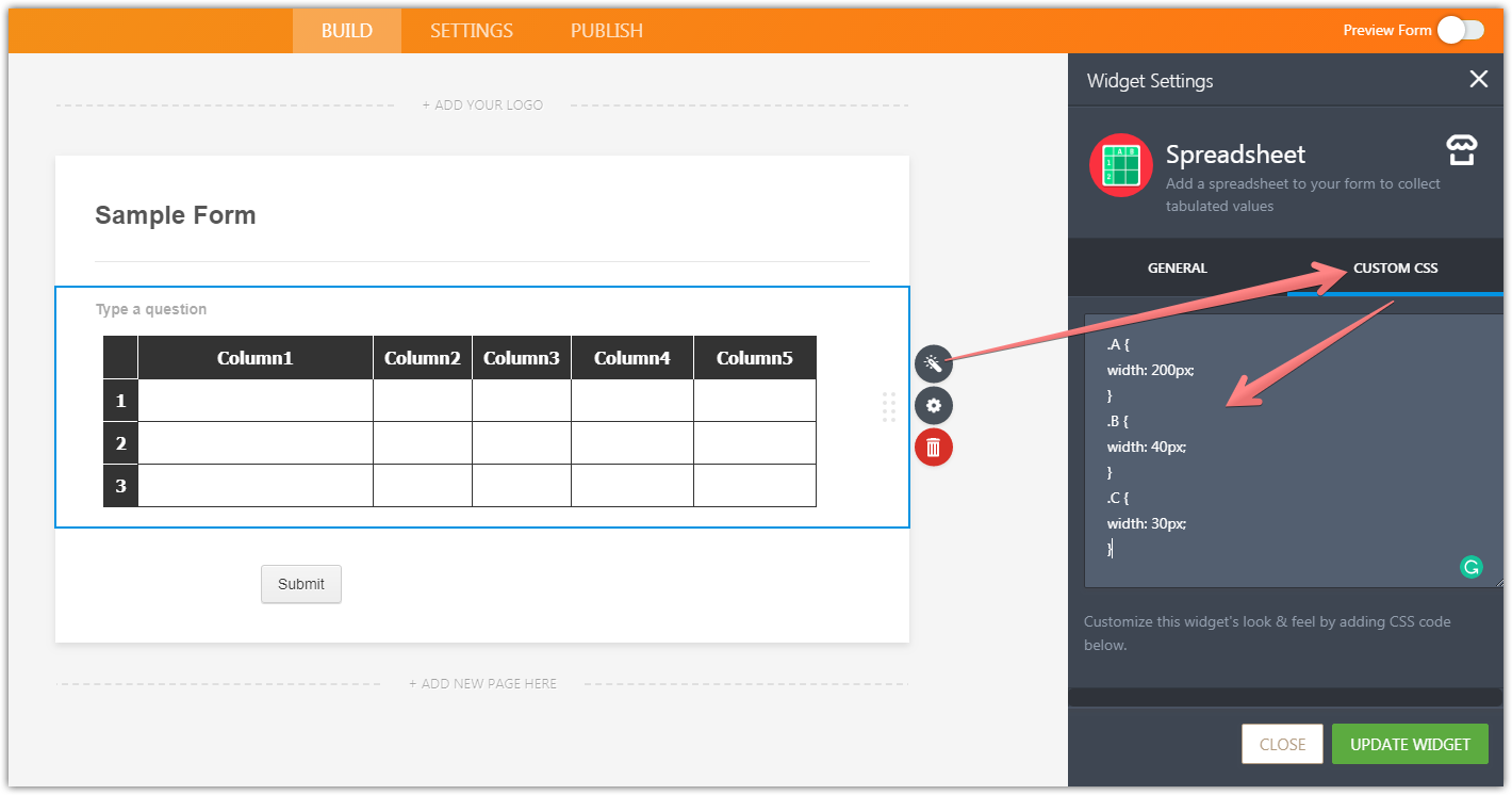 Spreadsheet Widget: How to adjust column width on each column instead of fixed width for all columns? Image 1 Screenshot 20