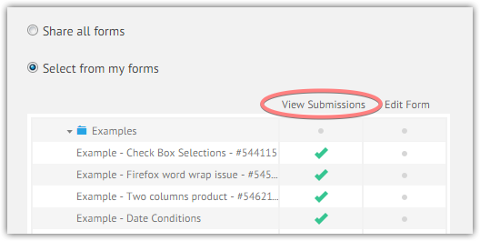 Can it be set up so that sub account users can view, download and edit submissions but not edit the form? Image 2 Screenshot 41