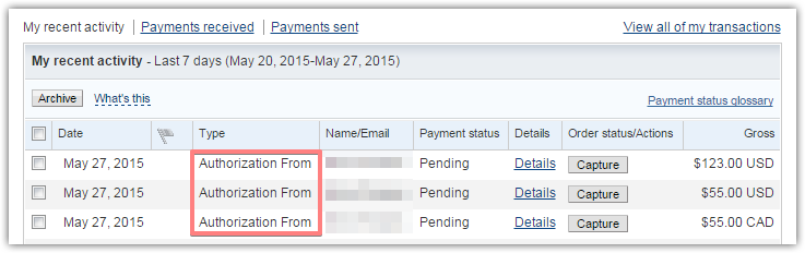 PayPal Express payments are registered as authorization payments instead of instant payments Image 1 Screenshot 40