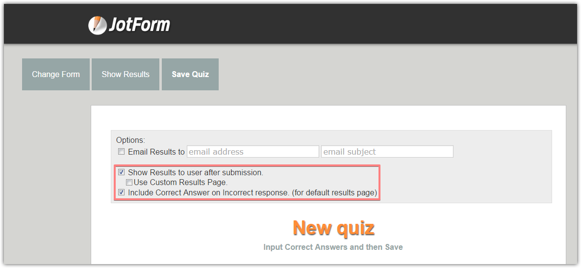 Quiz Form: Create a custom URL where users are able to review results not just on email Image 1 Screenshot 40