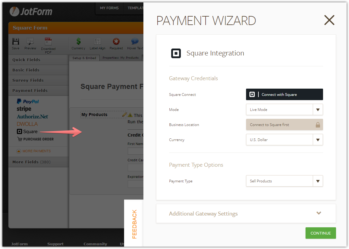 Accepting credit card payments using Square and JotForm Image 1 Screenshot 20