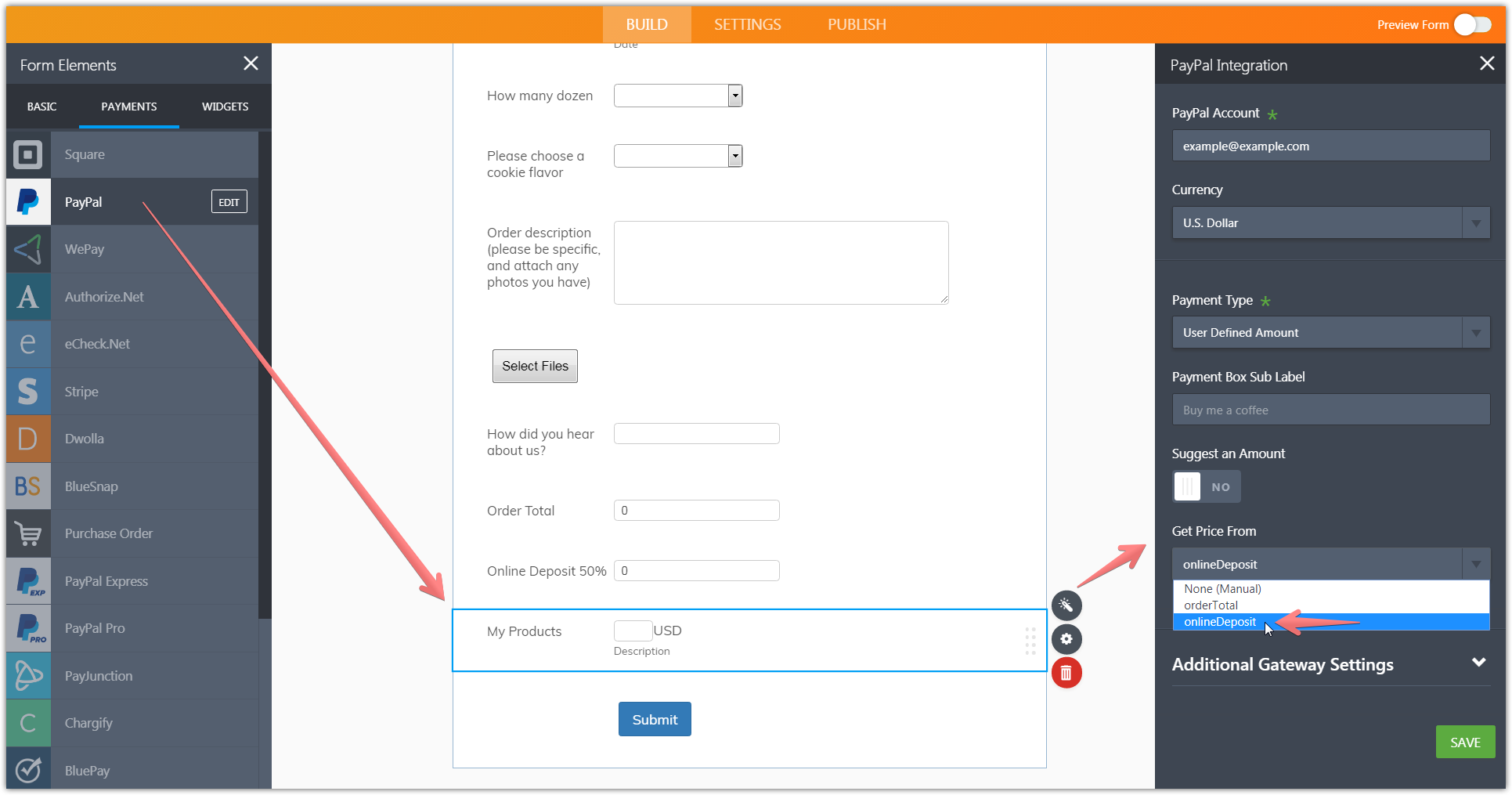 Creating order form with 50% online payment deposit Image 3 Screenshot 62