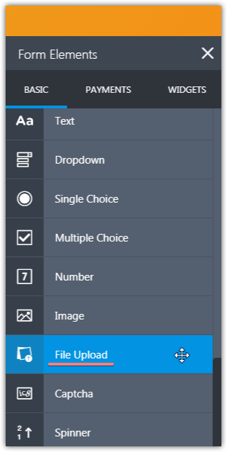 How can I add an insert (upload) image element to my form? Image 1 Screenshot 30