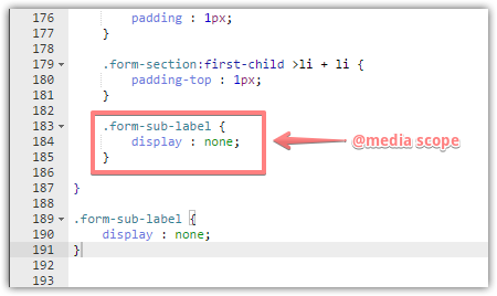 How to hide form sub labels with CSS Image 1 Screenshot 20
