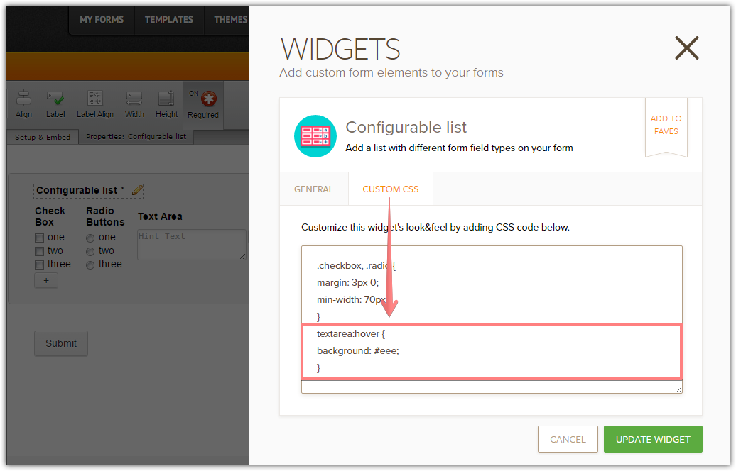 Configurable List: Adding custom CSS styles Image 1 Screenshot 30