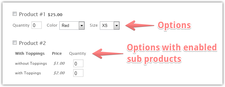 How to horizontally align product options on purchase form Image 1 Screenshot 20