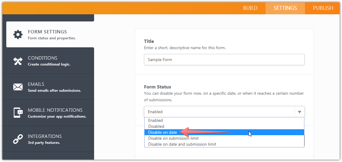 Form Status: Can we automatically Enable form on specific date? Image 1 Screenshot 20