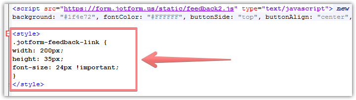 Feedback Button: Adjusting the button dimensions Image 1 Screenshot 20