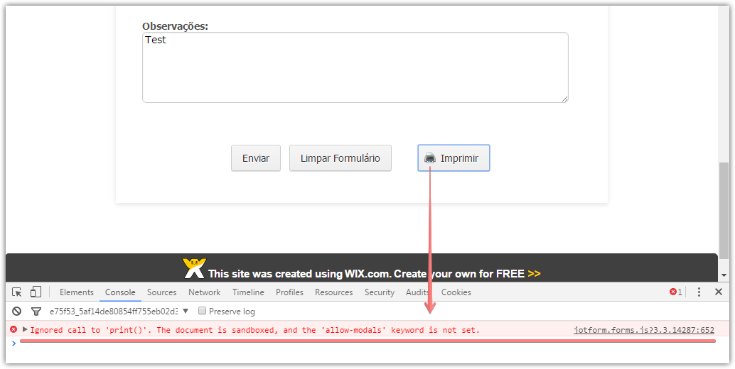 Wix Embedded Form: Print button is not working Image 2 Screenshot 41