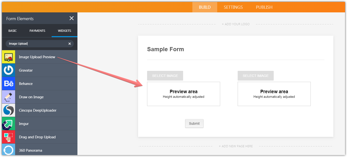How can I add an insert (upload) image element to my form? Image 2 Screenshot 41