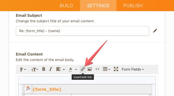 How do I edit submission link wording in email response? Image 1 Screenshot 20