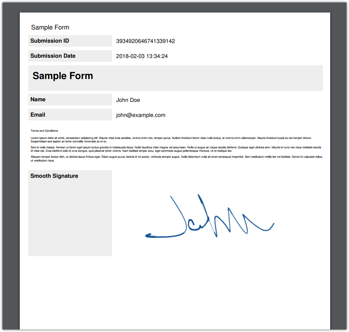create pdf form with signature field