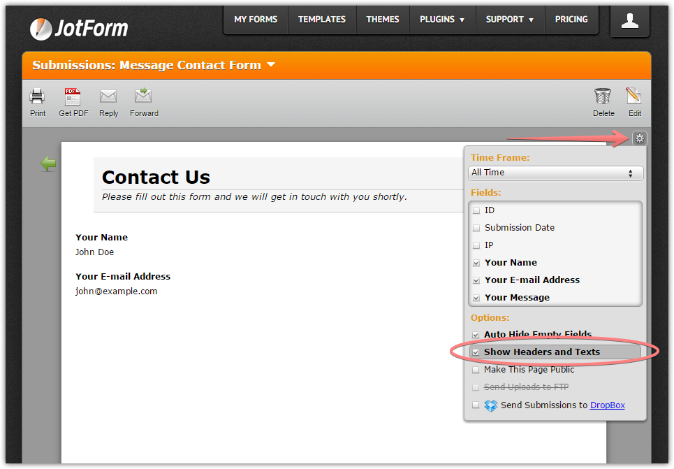 Can I include form text information into submission emails? Image 3 Screenshot 62