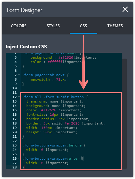 How can I change the styling of my submit button? Image 1 Screenshot 30