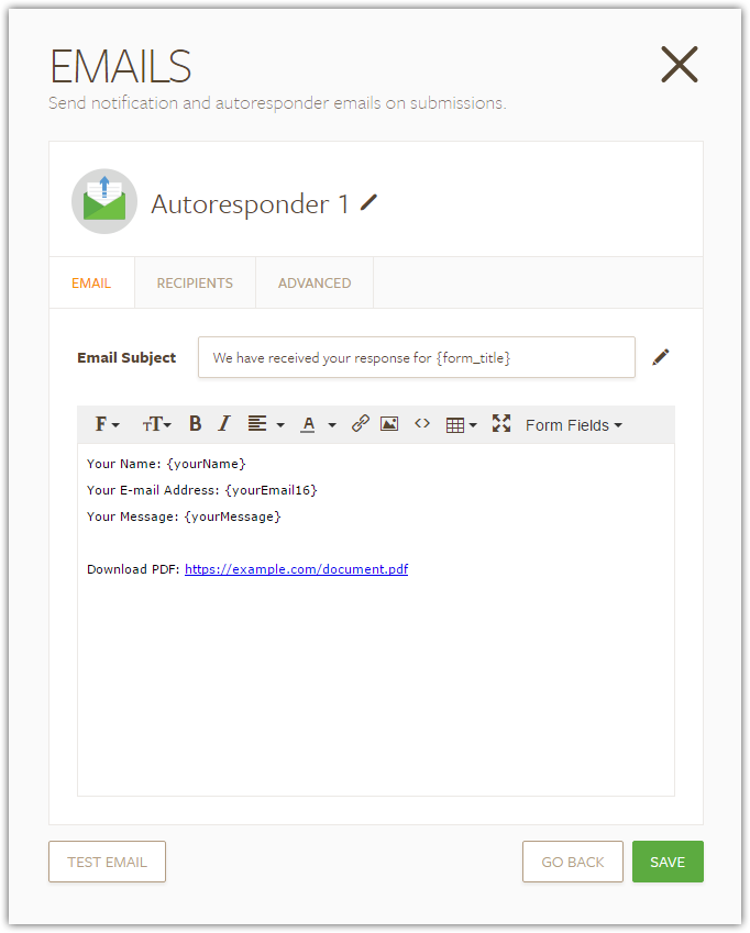 Can we attach a custom PDF file to the email alerts? Image 2 Screenshot 41