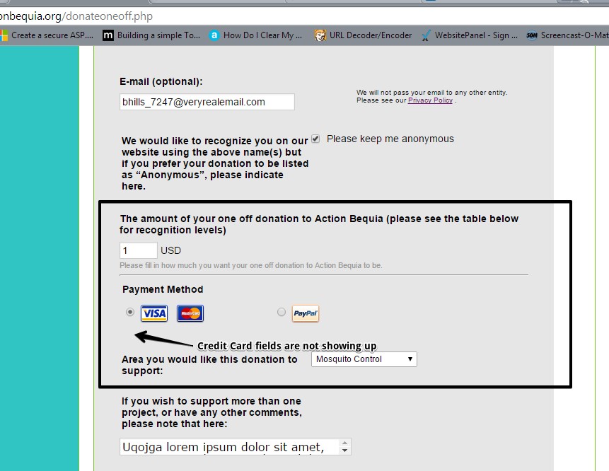 Form using PayPal Website Payments Pro has stopped working for credit cards Image 1 Screenshot 30