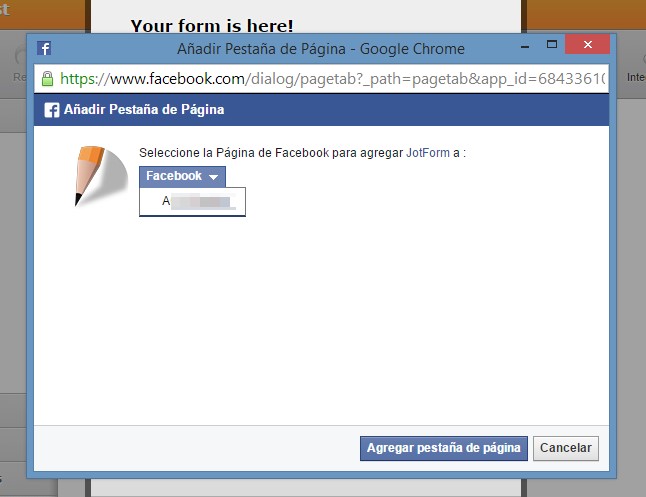 Unable to integrate my form with Facebook Image 1 Screenshot 20
