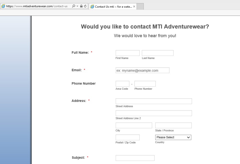 I have used many different methods to embed my form into my webpage Screenshot 0