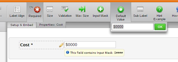 Is it possible to force the use of a $ sign on a field? Image 1 Screenshot 20