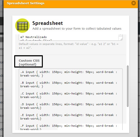 Changing the name of the Spreadsheet widget column headers Image 1 Screenshot 20