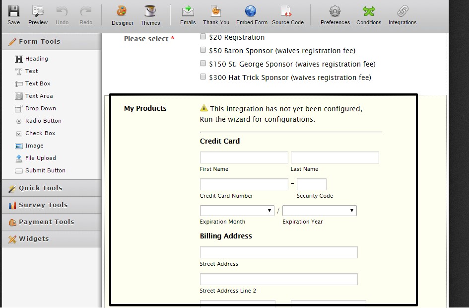 Im unable to add a payment tool to my form Image 1 Screenshot 20