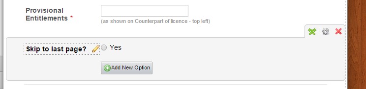 How can I provide an option to my users so they can skip to the last page of my form? Image 1 Screenshot 30