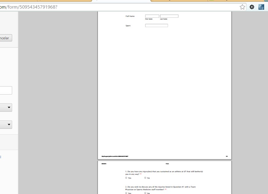 Can I print a multiple page form that is separated with page breaks onto separate pages at the page breaks? Image 2 Screenshot 41