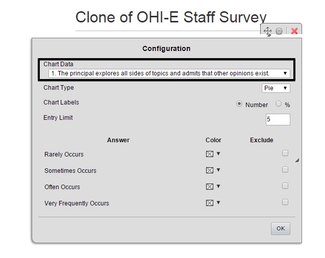Reviewing the results of answers in a radio style survey as individual questions using Visual Reports Image 1 Screenshot 30