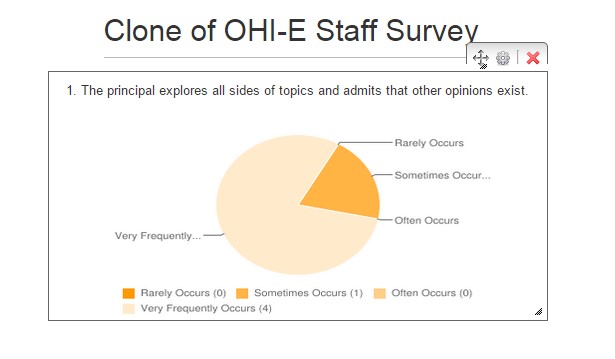 Reviewing the results of answers in a radio style survey as individual questions using Visual Reports Image 2 Screenshot 41