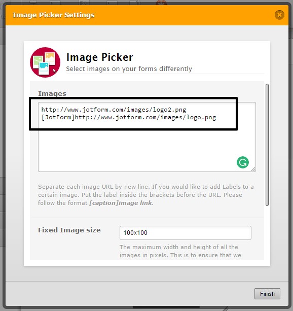 How do I add images to the image picker or the image radio button? Image 1 Screenshot 30