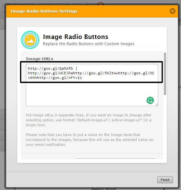 How do I add images to the image picker or the image radio button? Image 2 Screenshot 41